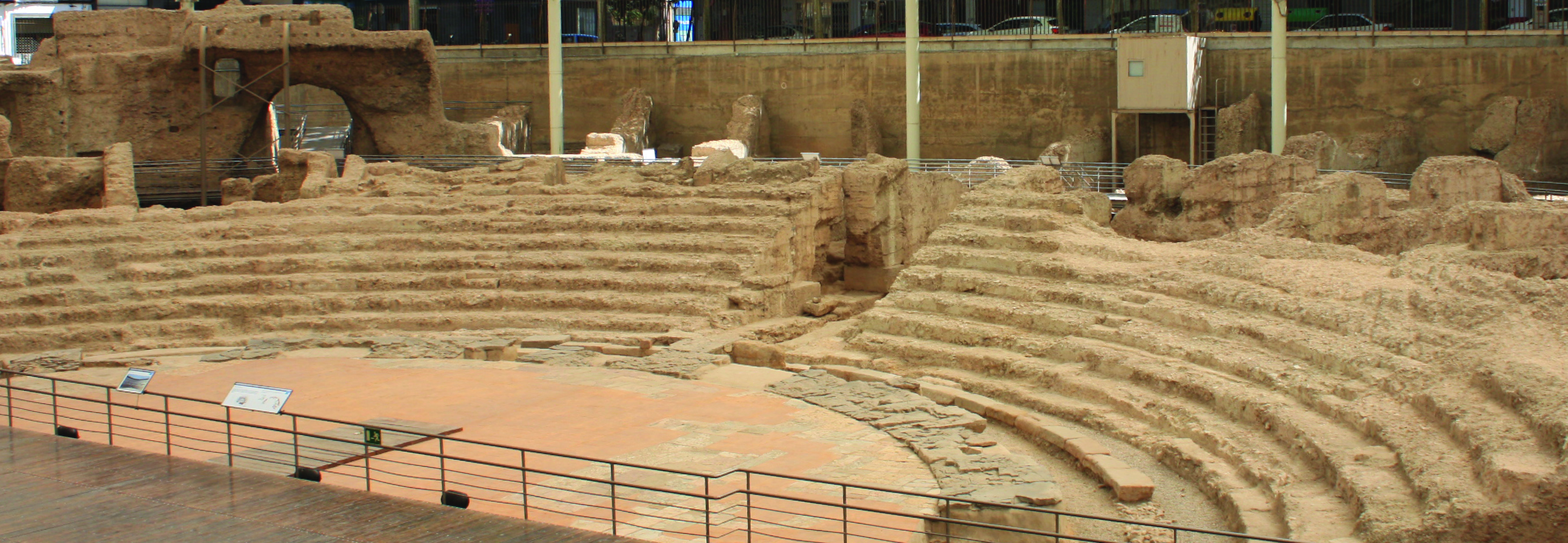 The amphitheater named after Emperor Ceasar August is still standing at the center of Zaragoza (Saragossa), a 2,000 year old city in central Spain. (Photo Hernán Guaracao/AL DIA).
