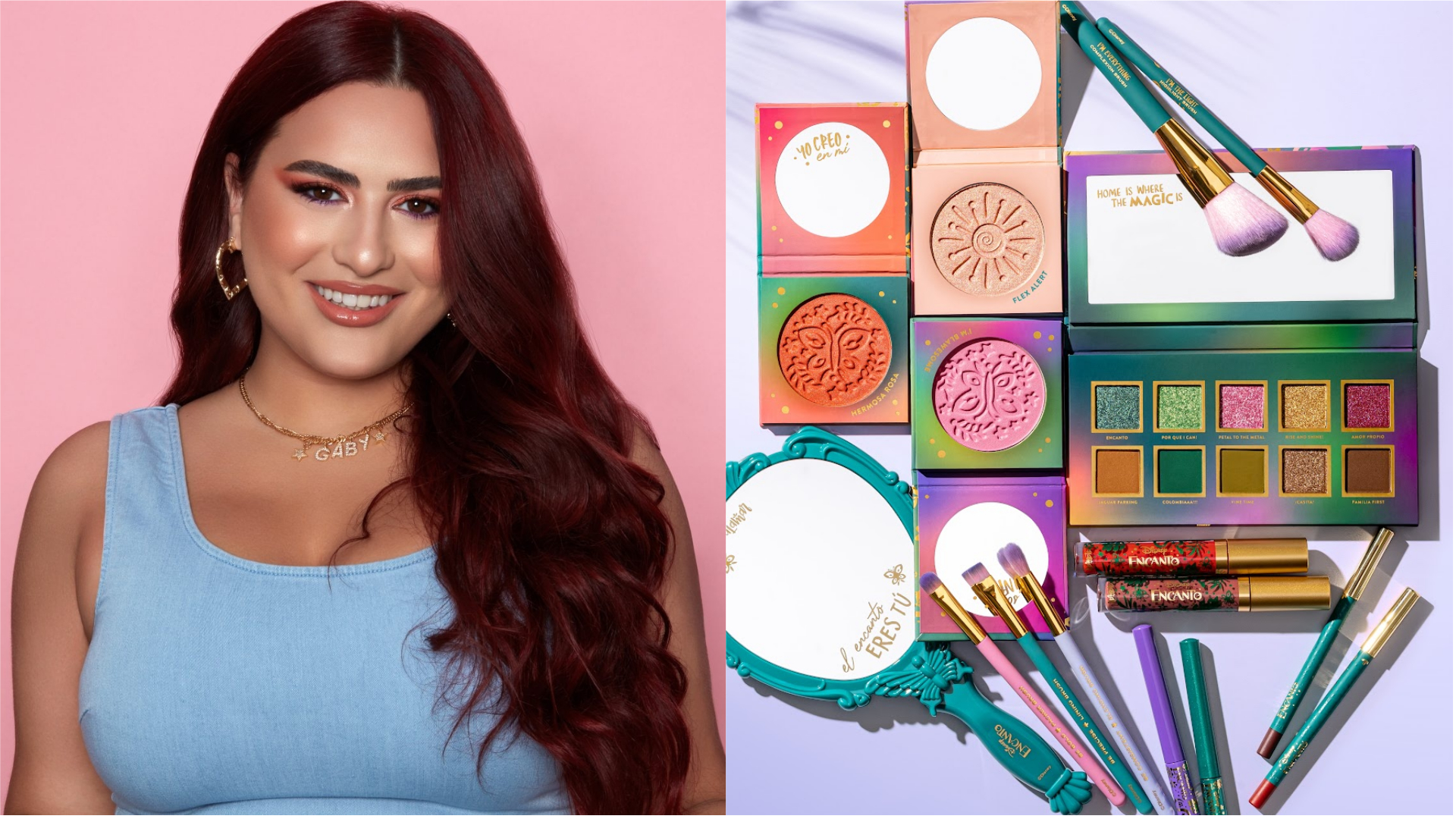 Gabriela Trujillo, founder of Alamar Cosmetics, a 13-piece collection inspired by Encanto. Photos Courtesy of alamarcosmetics.com.