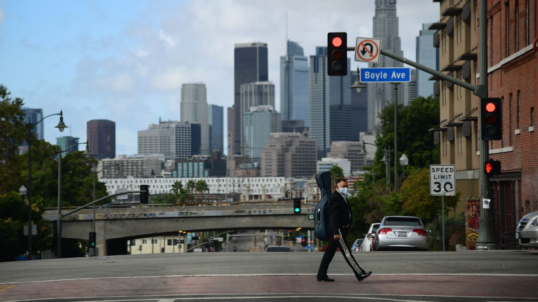 The increase of Covid Cases in Los Angeles County is dramatic, and though it’s the current hotspot, the next one will likely also be fueled by Latino infections if it follows the same trend. Photo: Robyn Beck / Getty Images
