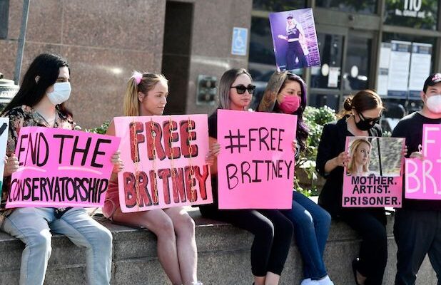 The #FreeBritney movement is gaining even more traction as conversations of disability rights and reproductive freedom join the mix. Photo: Frazer Harrison/Getty Images
