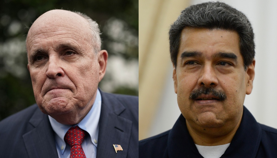 U.S. President's personal lawyer, Rudy Giuliani (left) is said to have tried to establish a back channel for negotiations with the leader of the Chavista regime in Venezuela, Nicolas Maduro (right). Source: Getty.