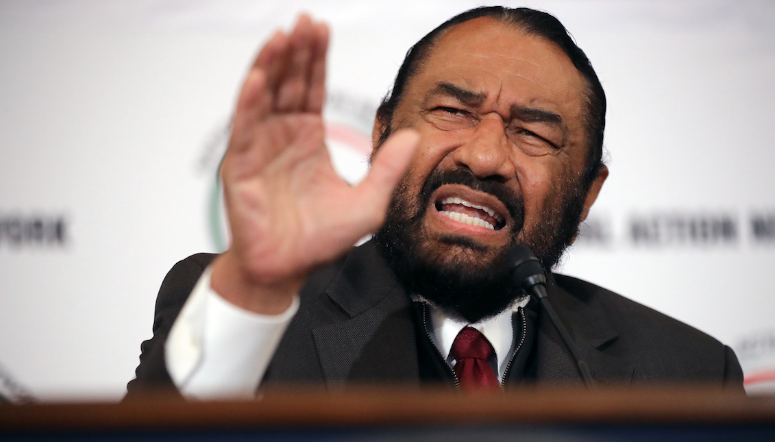 (Photo of November 13, 2018) Rep. Al Green (D-TX) introduced a document to the House of Representatives stating the need for impeachment against Donald Trump. (Photo by Chip Somodevilla/Getty Images)