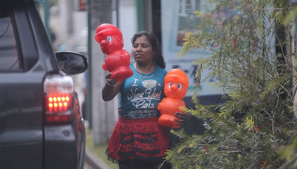 Up to 70% of Guatemalans work in informal sales. 