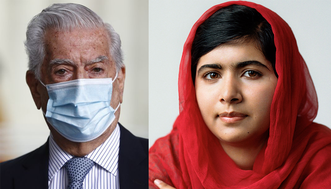 Un festival de literatura más expandida que nunca por la pandemia mundial. A la izquierda: Vargas Llosa. A la derecha: la activista Malala Yousafzai. Foto: Montaje.