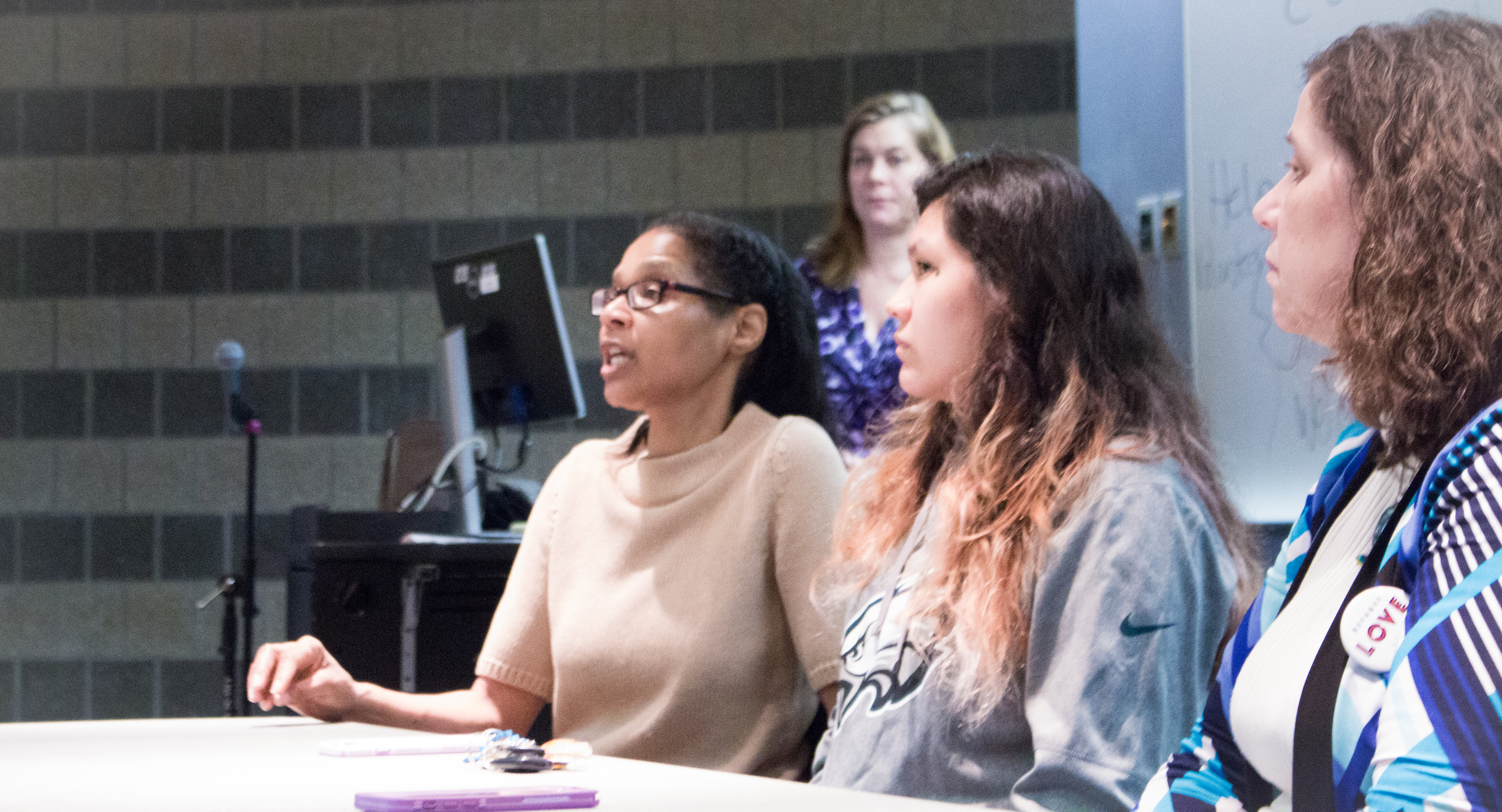 Panelists at the Community College of Philadelphia on Feb. 23 discussing the current situation of the DACA program. Photo: Emily Neil / AL DÍA News