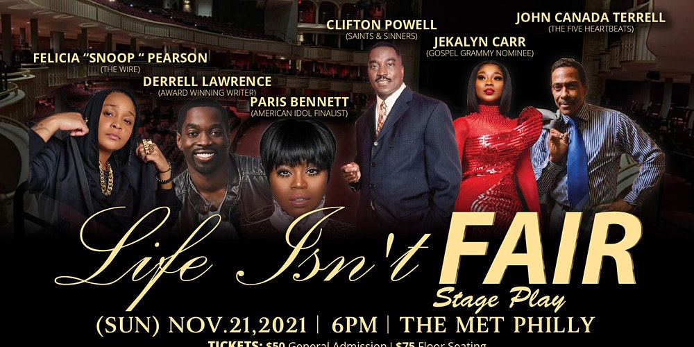 Life Isn't Fair will be at the MET this Sunday, Nov. 21. Graphic: The MET Philly