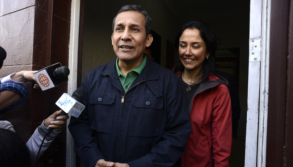 Former Peruvian President Ollanta Humala and his wife Nadine Heredia entered the prison of the Palace of Justice in compliance with the 18-month pretrial detention order issued by Judge Richard Concepcion Carhuancho. EFE/Raúl García Pereira