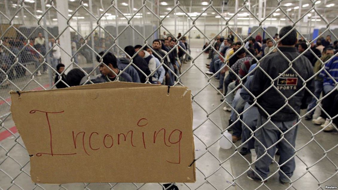 Immigrants in a detention center in the United States. Source: https://www.urduvoa.com/