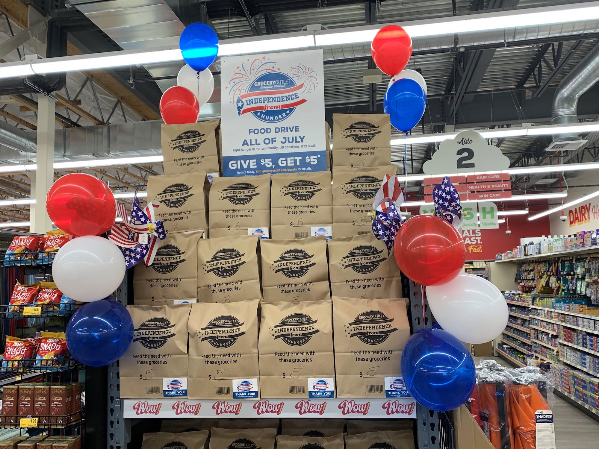 In 11 years, Grocery Outlet Bargain Market's Independence from Hunger campaign has raised $11 million nationwide. Photo courtesy of: Grocery Outlet Bargain Market.