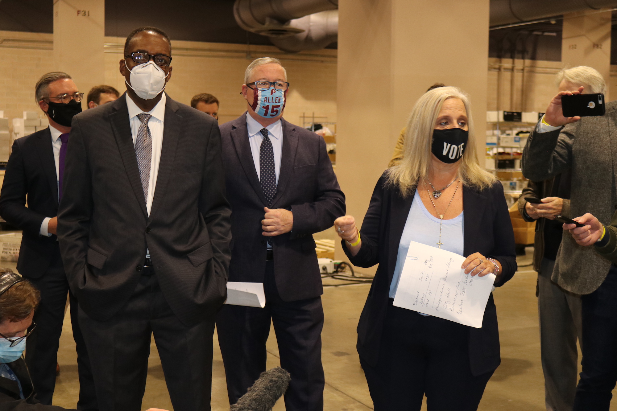 City Council President, Darrell Clarke, Mayor Jim Kenney, City Commissioner Lisa Deeley. Photo: Ericka Conant, AL DÍA News
