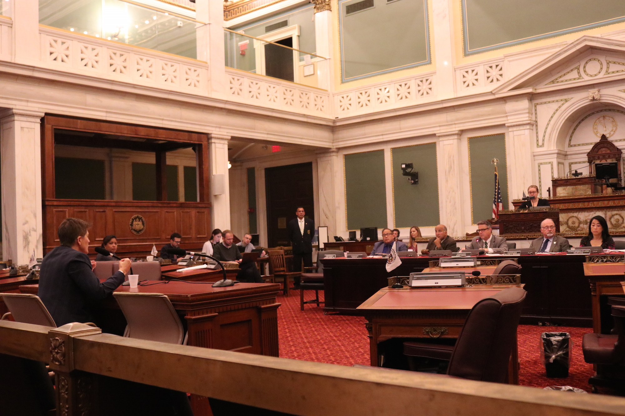 Anne Fadullon, head of planning and development for Philadelphia offers testimony in front of City Council's Committee on Public Works and Public Property on Tuesday, Oct. 1. Photo: Nigel Thompson/AL DÍA News.
