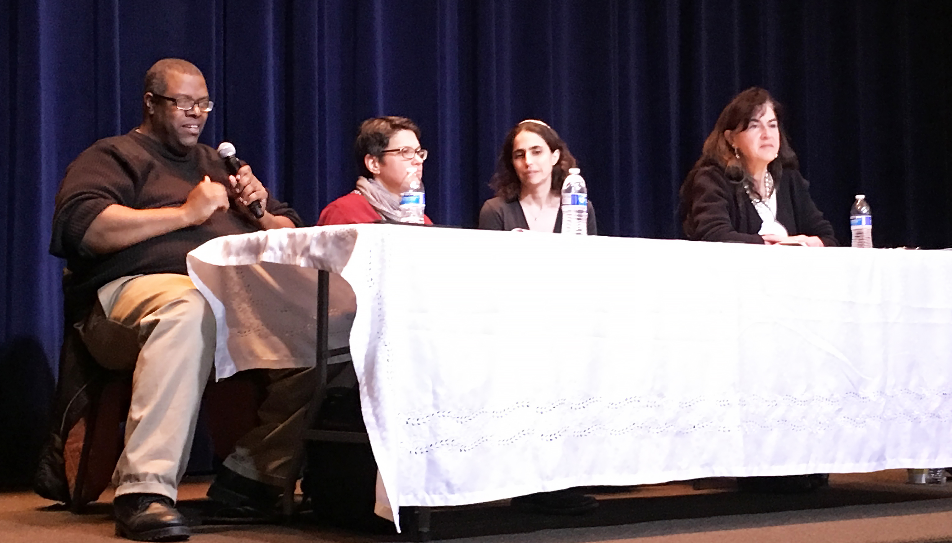 Daryle Lamont Jenkins of One People's Project speaks during a panel discussion titled "How to Challenge Resurgent Hate Groups." John N. McGuire / AL DÍA News