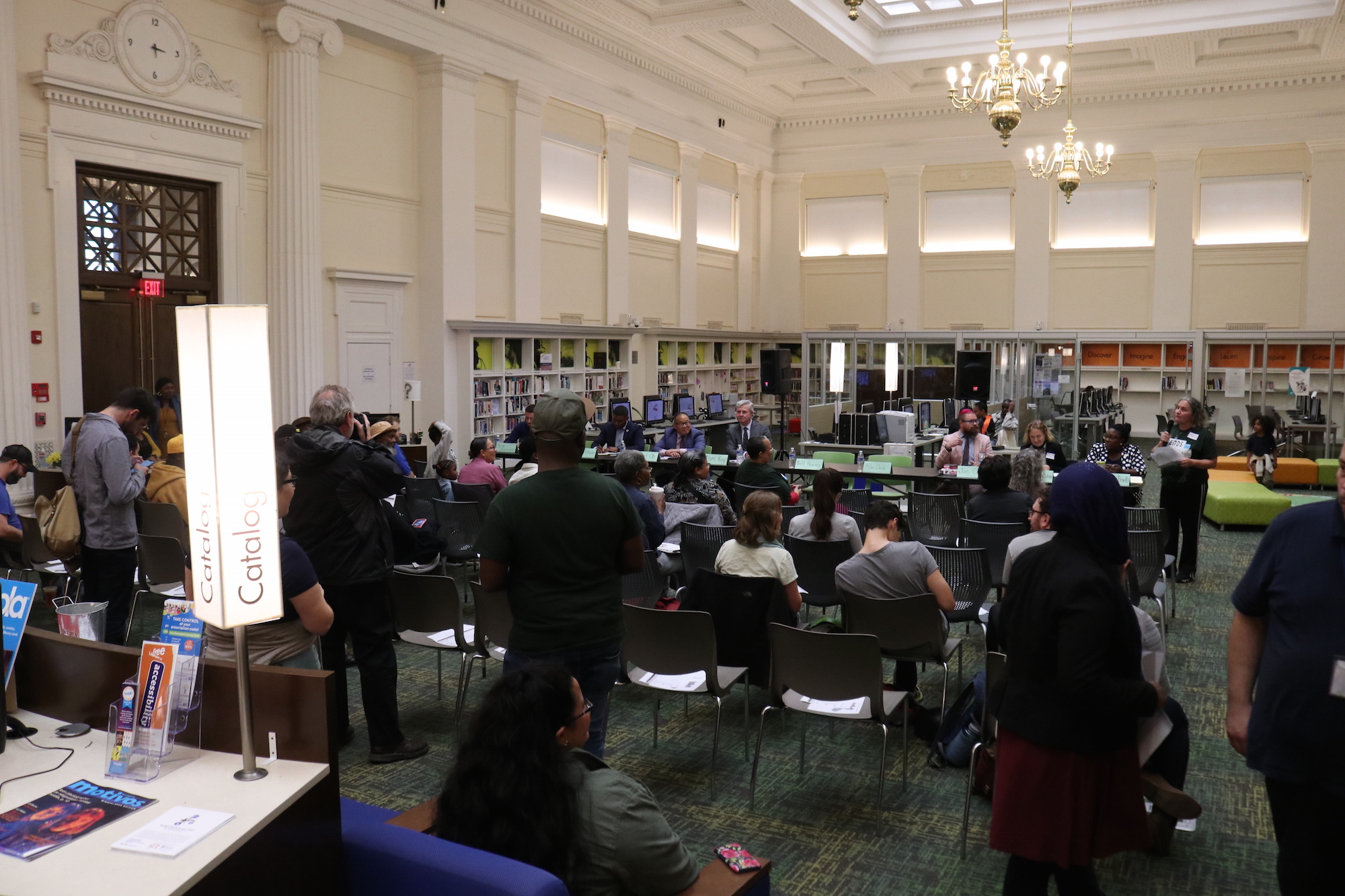 The at-large candidates forum was held Oct. 21 at Lillian Marrero Library on Lehigh Ave. Photo: Michelle Myers/AL DÍA News.
