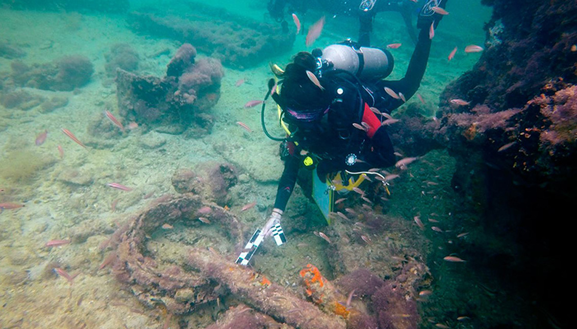 Labores de arqueología subacuática en el suroeste de México. Photo: INAH