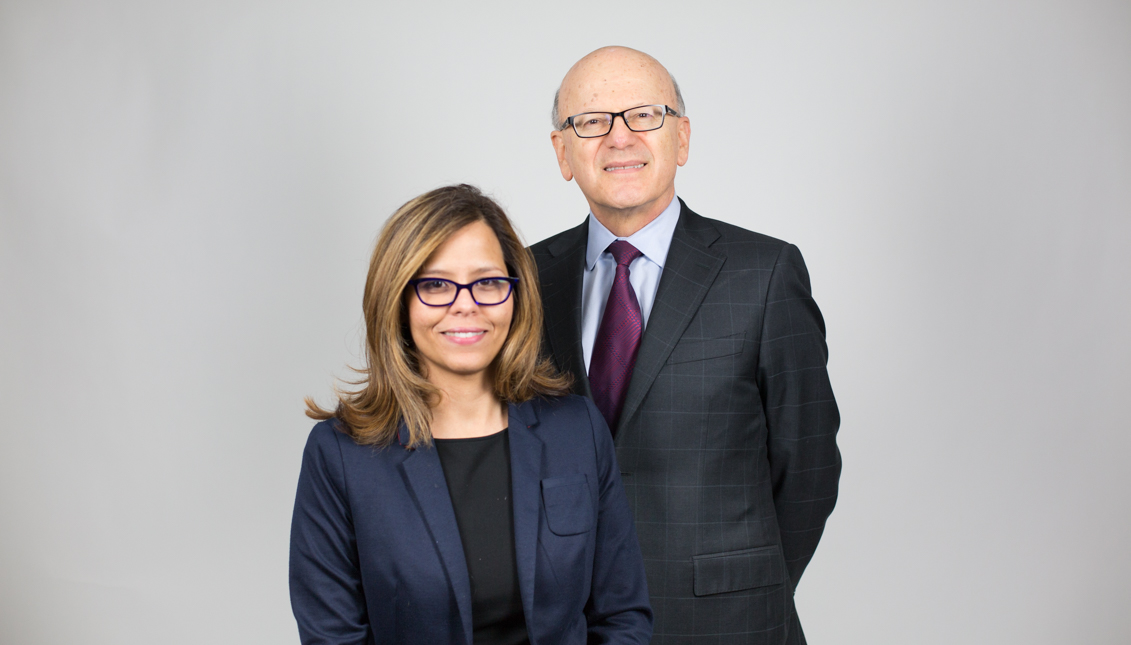 President and CEO of the Greater Philadelphia Hispanic Chamber of Commerce Jennifer Rodriguez and Ab Lechter of the American Jewish Committee. Samantha Laub / AL DÍA News