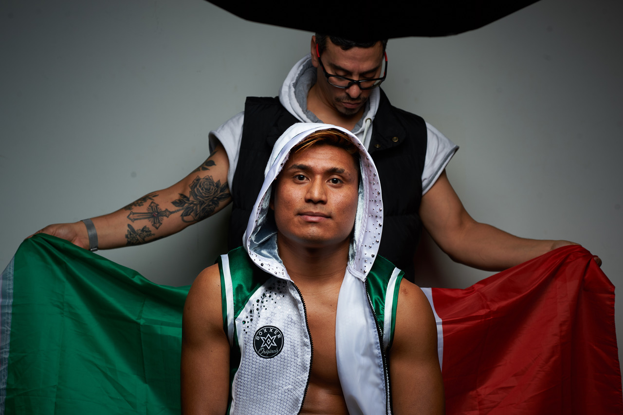 Alejandro Jimenez, an undefeated professional boxer from New Hope, with his trainer Mark Roxey. Photo Credit: Darryl Cobb Jr. 