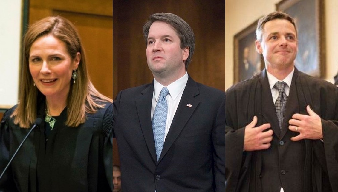 Amy Coney Barrett, Brett M. Kavanaugh, and Raymond Kethledge are Trump's candidates to replace Judge Anthony M. Kennedy in the Supreme Court of the United States.