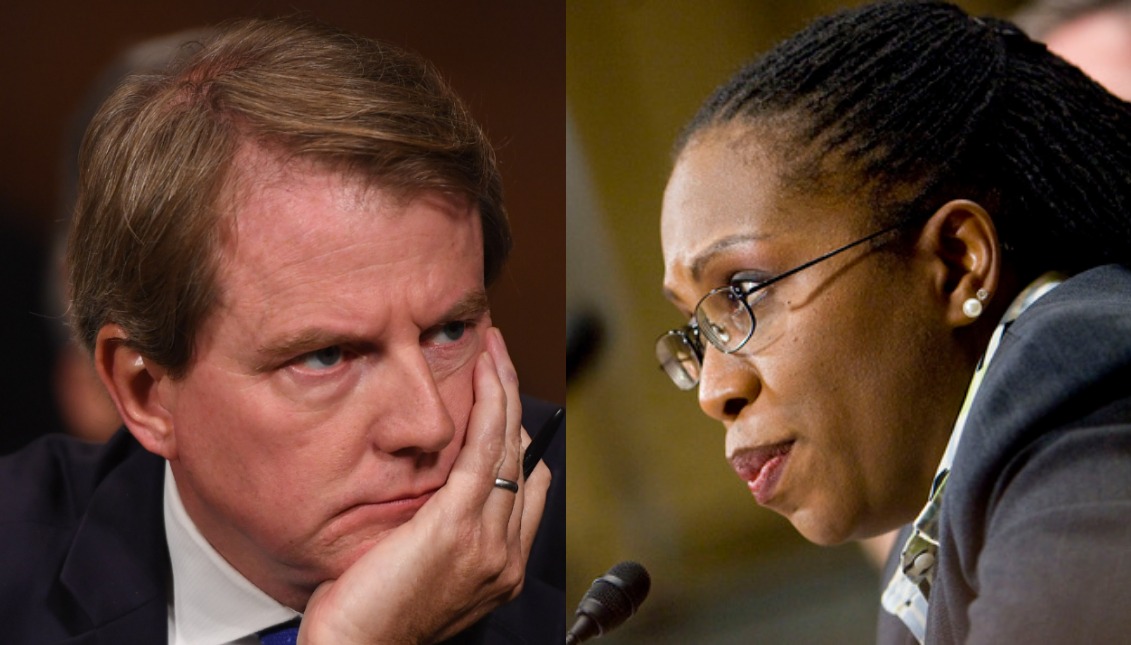 Former White House counsel John McGahn (left), and District of Columbia Judge Ketanji Brown Jackson (right). Getty/NLJ