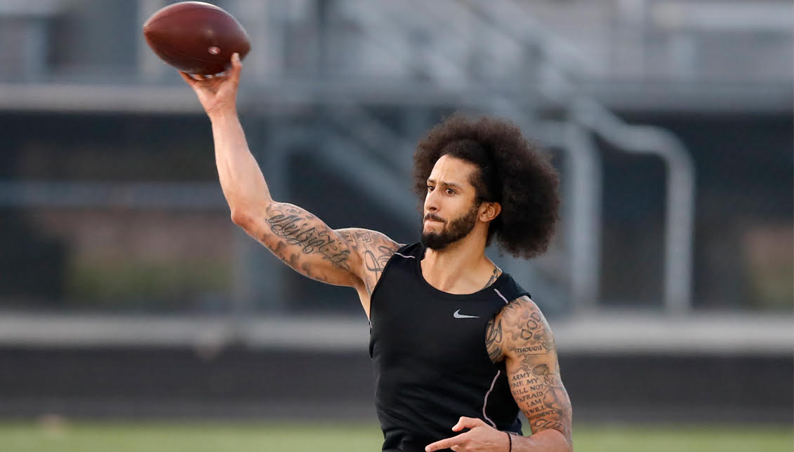 Colin Kaepernick has a mission and it’s for the people. Photo: AP