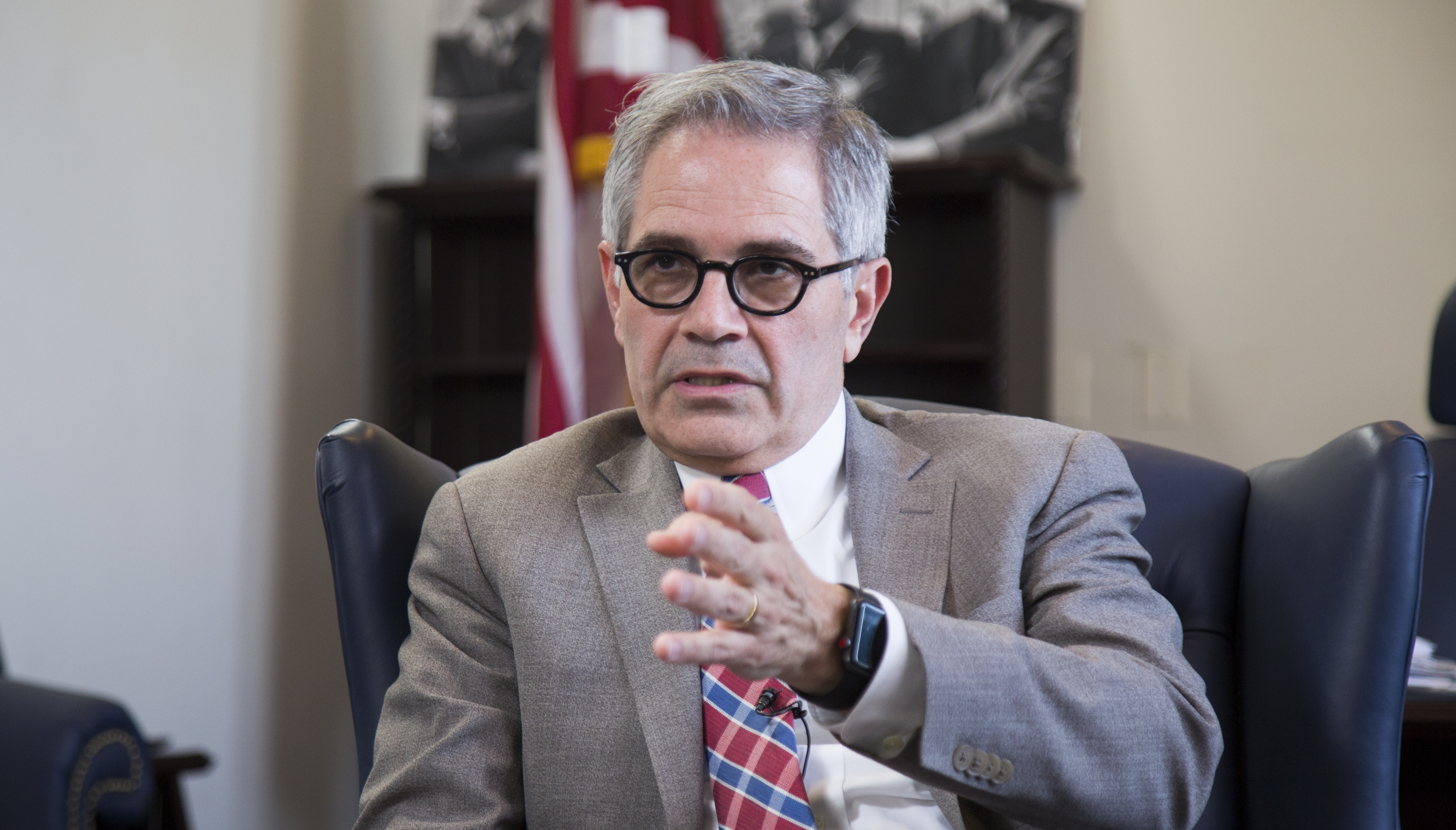 District Attorney Larry Krasner spoke with AL DÍA News on Wednesday, May 2. Edwin López Moya / AL DÍA News