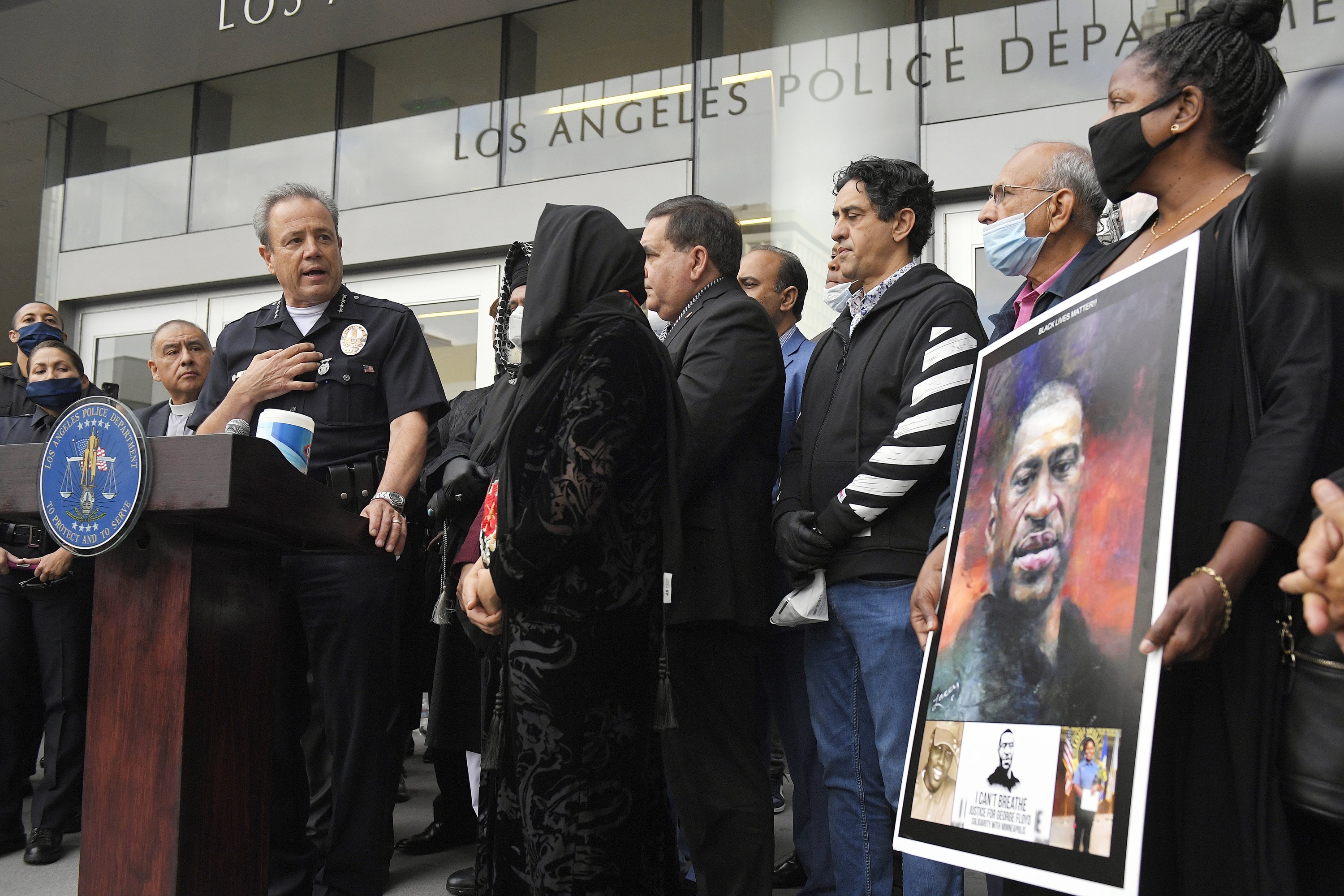 Los Angeles Police Department Press Conference. AP Photo.