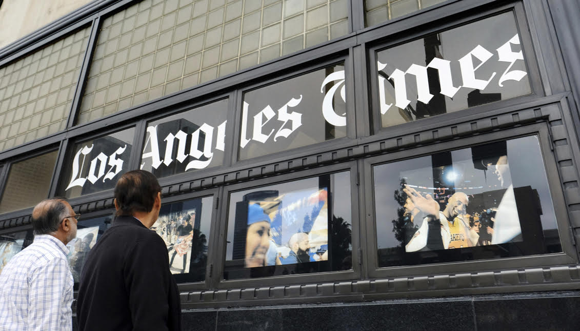 The LA Times has come under fire multiple times this year, this time, for unequal pay.Photo: AP