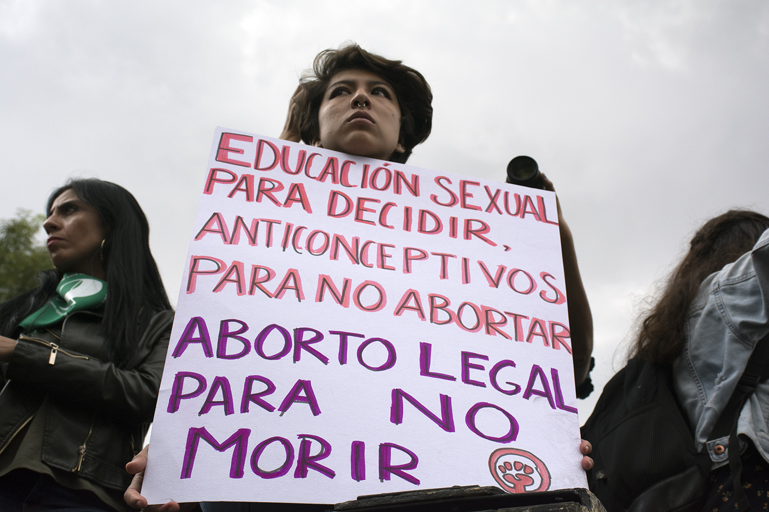 Protest in Mexico City in favor of legal, safe and free abortion. Photo: Sonia Madrigal.