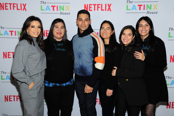 The Latinx House team with Eva Longoria, Wilmer Valderraa and America Ferrara at Sundance 2020. Photo by Owen Hoffman