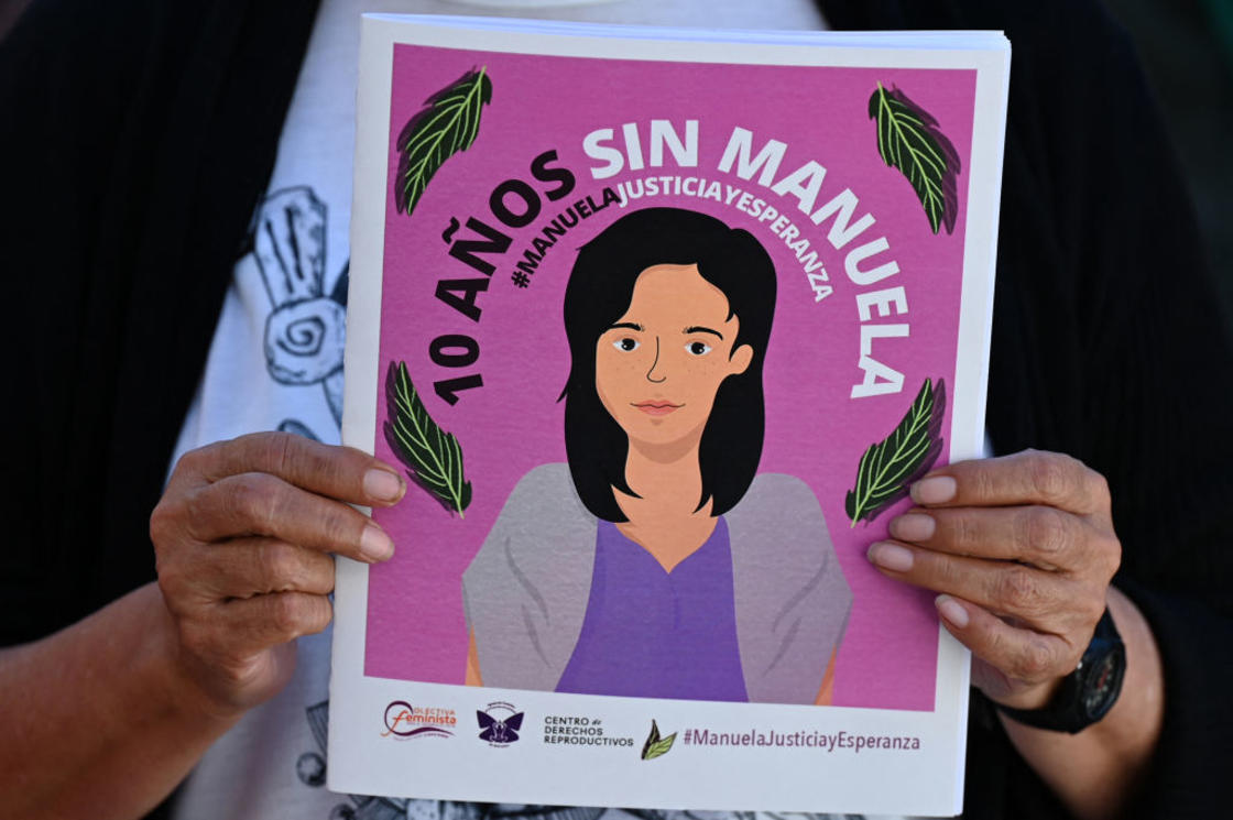 Poster '#Manuela Justice and Hope'. Getty Images.