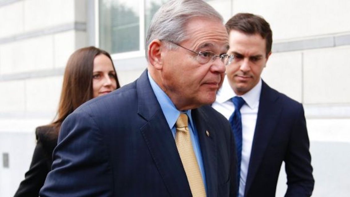 Democrat New Jersey Senator Bob Menendez, while attending the trial against him on corruption charges during the month of November 2017.