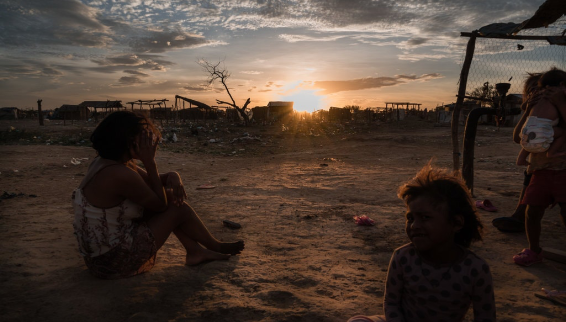 FOTO: Algunos Wayuu de Venezuela han salido del país y llegado a Colombia.Credit...Adriana Loureiro Fernandez para The New York Times