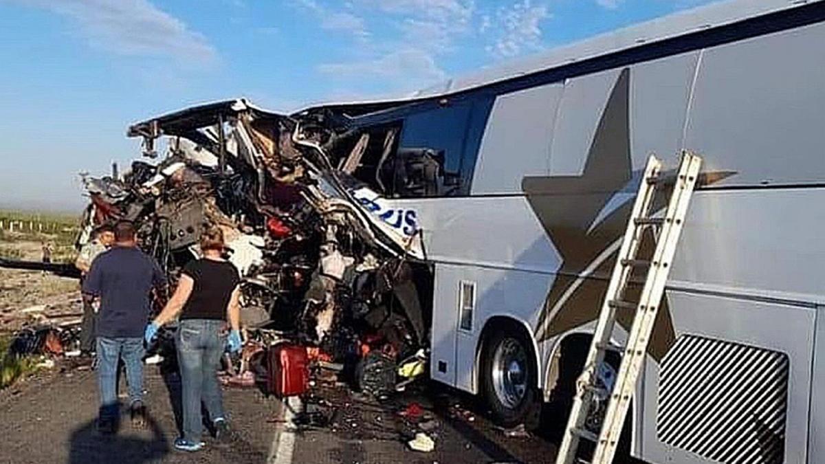 Accident on a highway in northern Mexico.