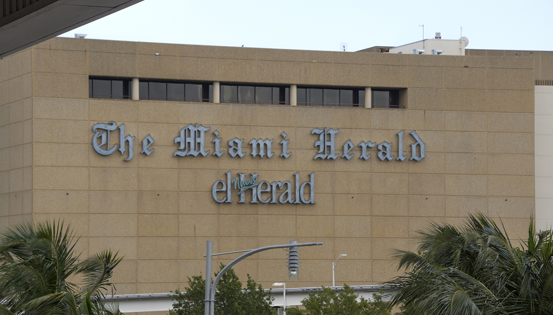 The Miami Herald and El Nuevo Herald headquarters on Biscayne Bay, in the Omni neighborhood of Downtown Miami. Getty Images.