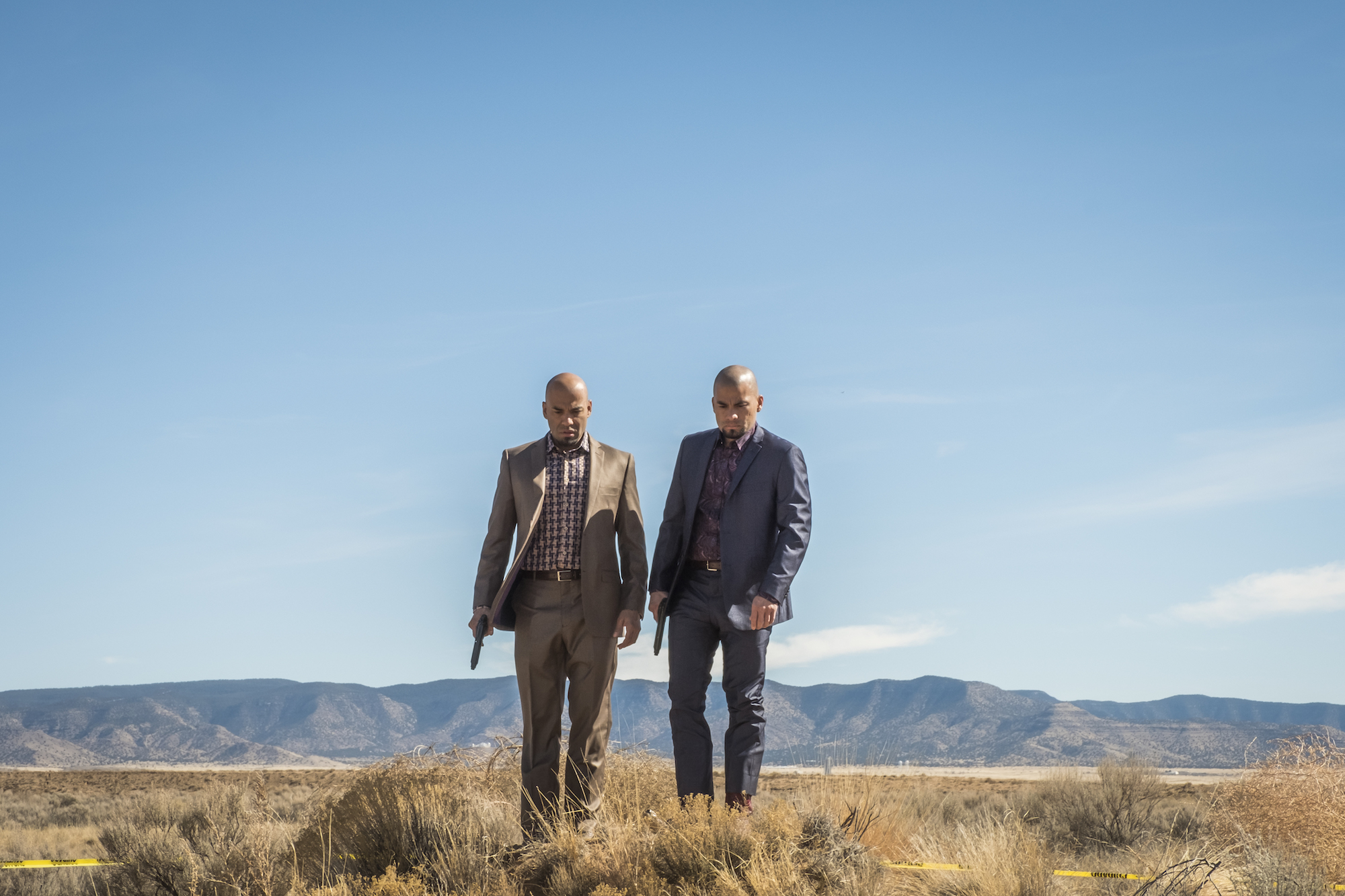 Luis y Danny Moncada regresaron el 13 de agosto como “los primos” en la cuarta temporada de la serie de AMC, “Better Call Saul.” Foto cortesía de AMC.
