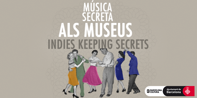 Official poster of the cycle "Secret Music in Museums" in Barcelona.