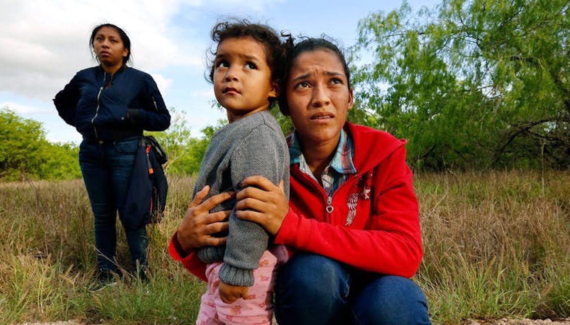 Immigrant families detained in the border area of Rio Grande. March 2018. Carolyn Cole/Los Angeles Times/TNS