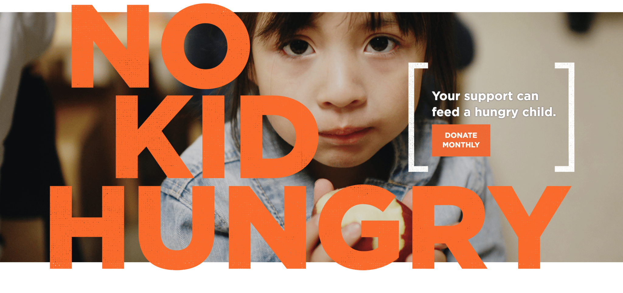 Poster oficial de la campaña "No Kid Hungry".