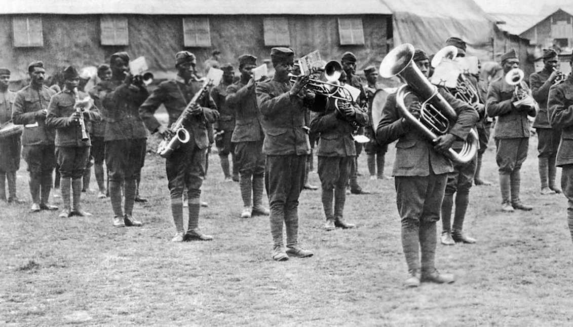 Members of the American 369th Infantry Regiment Band known as the 'Harlem Hellfighters' Photo: BBC 