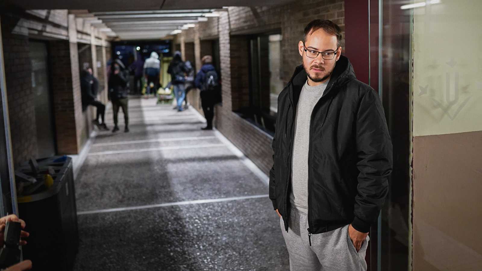 Pablo Hasel at the University of Lérida. Photo: REUTERS.