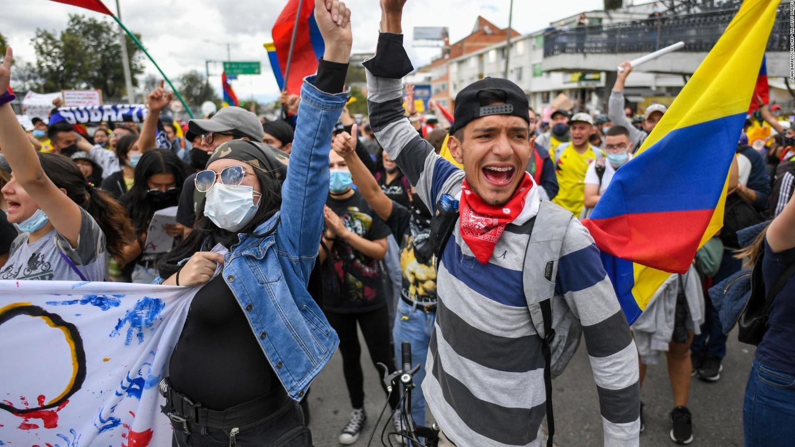 Continúan las protestas a lo largo del territorio colombiano. Cortesia de CNN en Español.