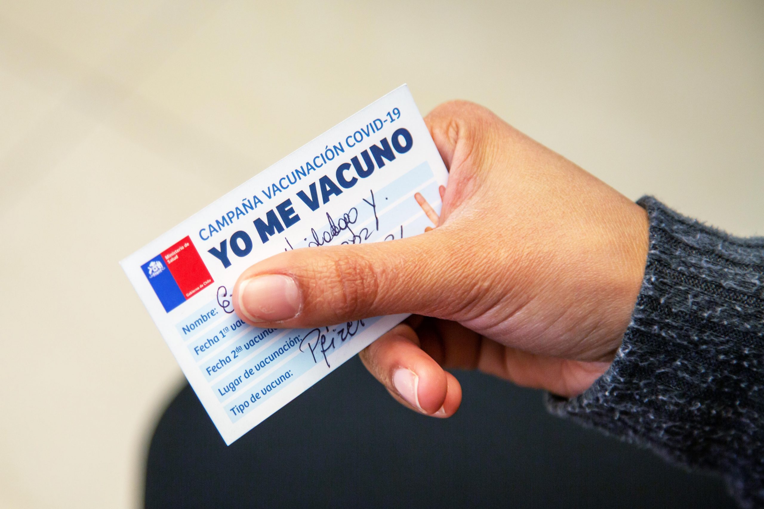 Vaccination campaign in Chile. Image by Agencia Uno.