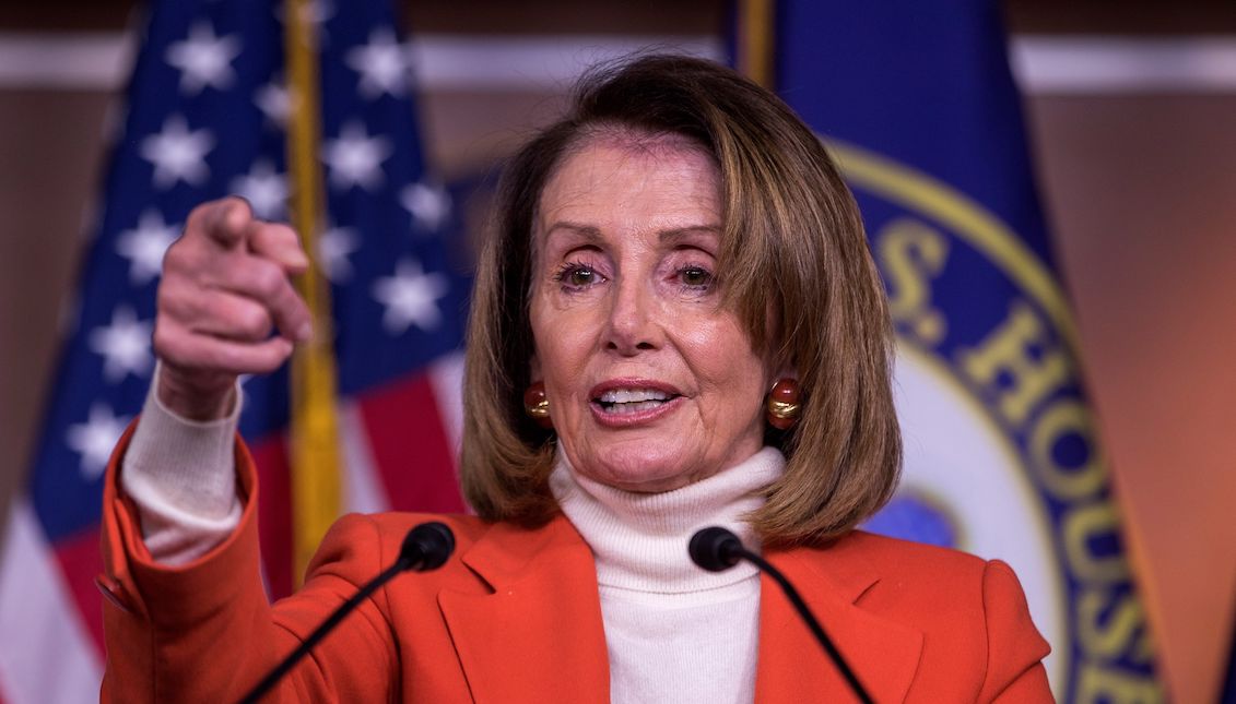 The leader of the Democrats in the U.S. House of Representatives, Nancy Pelosi, after offering a press conference at the Capitol, in Washington (United States), on November 15, 2018. EFE/Erik S. Lesser.