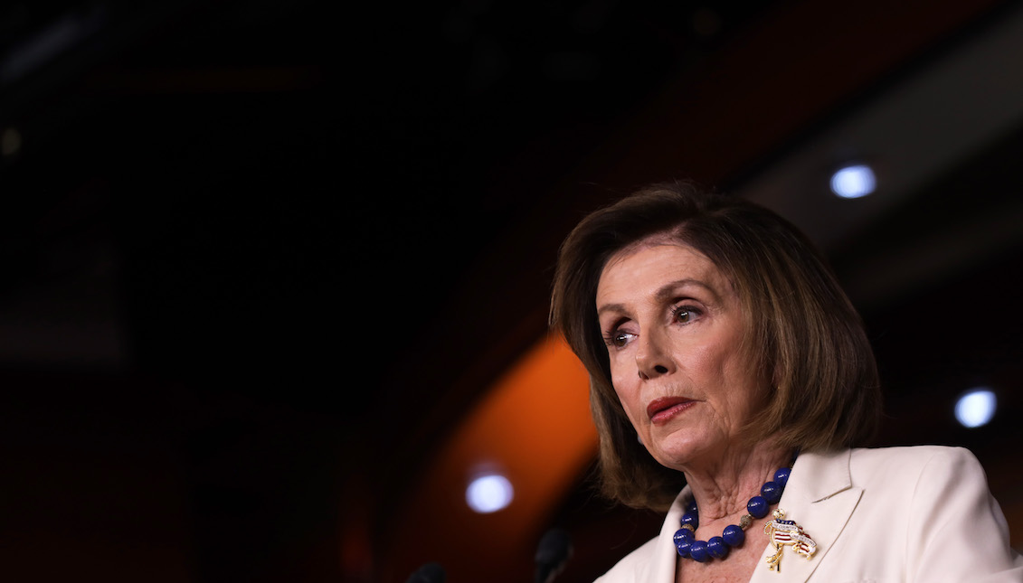 WASHINGTON, DC - DECEMBER 05: U.S. Speaker of the House Rep. Nancy Pelosi (D-CA) speaks during her weekly news conference December 5, 2019 on Capitol Hill in Washington, DC. (Photo by Alex Wong/Getty Images)