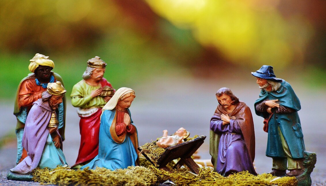 Christmas nativity scene used to celebrate the novenas