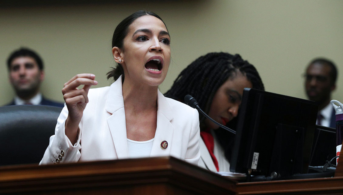 Alexandria Ocasio-Cortez (D-NY) speaks during a meeting of the House Committee on Oversight and Reform June 12, 2019 on Capitol Hill in Washington, DC. Photo by Alex Wong/Getty Images
