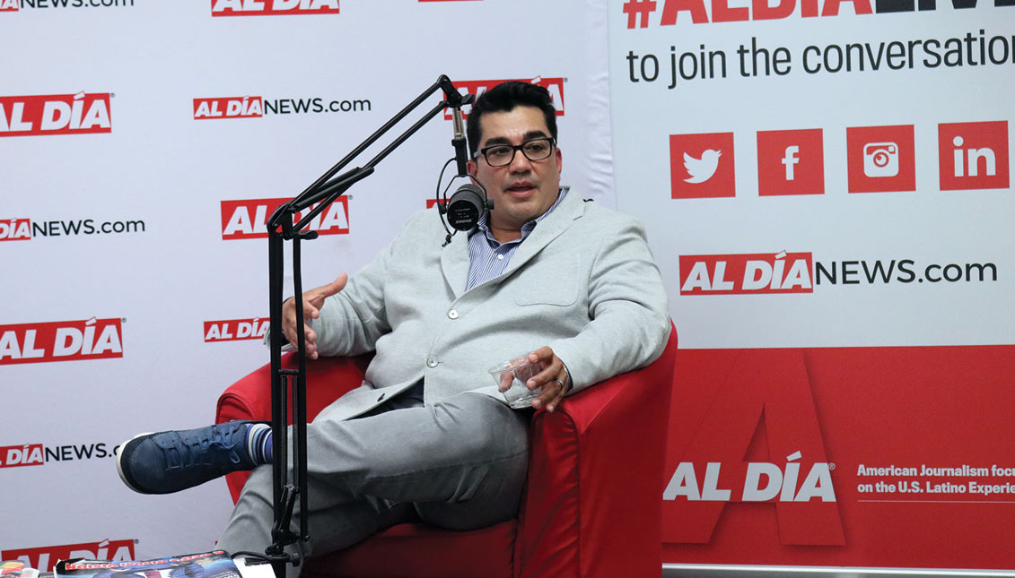 Jose Garces, world renowned chef and restaurateur, visited our AL DÍA office on June 24. Photo: Nigel Thompson/AL DÍA News