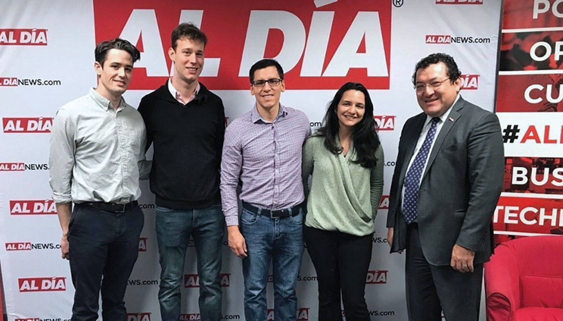 MBA STUDENT LEADERS at Wharton visited the AL DÍA office on Mar. 1.