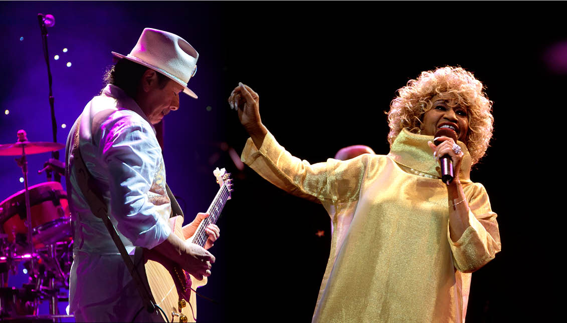 Few people know that salsa was born in New York or that among the pioneers of Manhattan jazz there were two and three Latinos in the winds section. In the photo: Carlos Santana and Celia Cruz.​​​​​​​