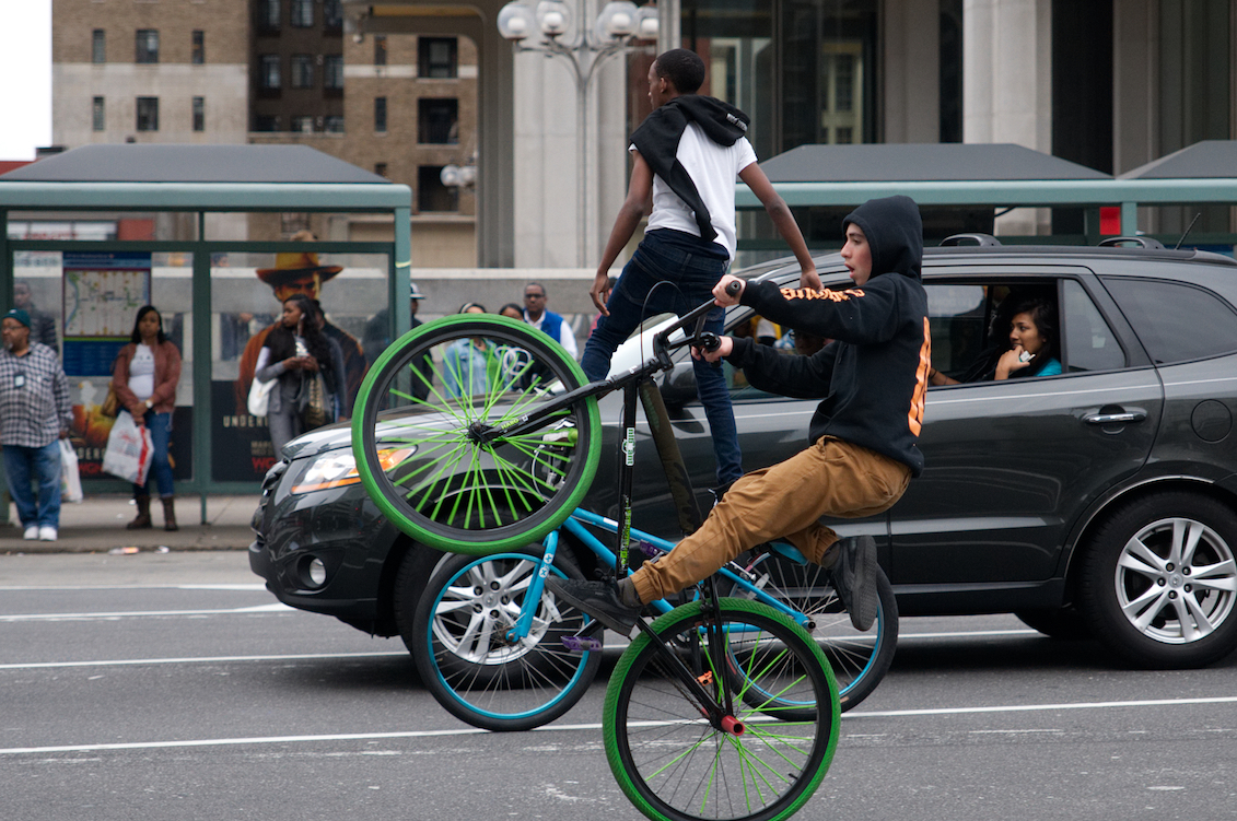 Caption: Raphael Xavier's newest flick attacks the negative stigma around BMX in Philly. Photo: Bastiaan Slabbers/NurPhoto via Getty Images.