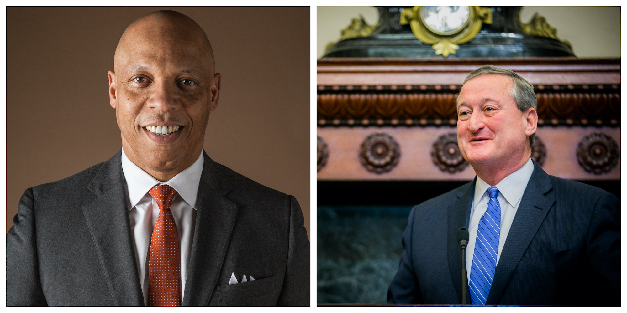 Philadelphia Superintendent Dr. William Hite (left), Philadelphia Mayor Jim Kenney (right). Photos: Phila.gov